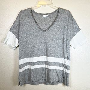 Vince Optic Striped Oversized Top